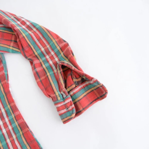 VTG 90'S Java Joe Red And Green Checker Pattern 100% Cotton Shirt Size Medium - Picture 6 of 12